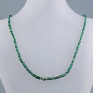 Collier Smaragd Kette 44 ct. 925er Sterling Silber 45,0 cm - Bild 1 von 4