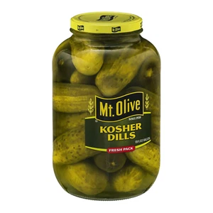 Mt. Olive Kosher Dills Jumbo Pickles - 1 Gallon Jar (128 Fl Oz) - Picture 1 of 12