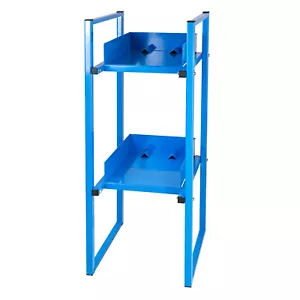 INOVATEC Fassregal für 2x 30 und 60 Liter Fässer, Lichtblau RAL 5012, 27,5 kg - Bild 1 von 3