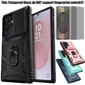 For Samsung Galaxy S25/+/S25 Ultra Case Camera Protection Ring Kickstand Cover - Picture 1 of 44