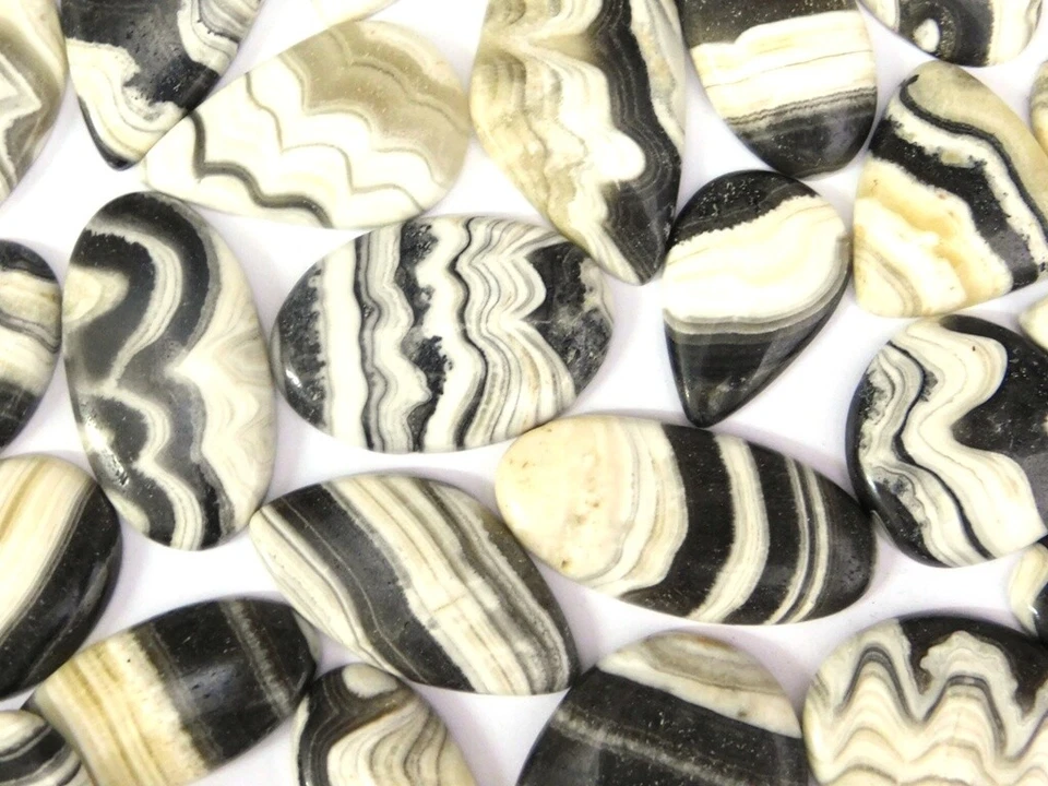 Lote atacado de pedras preciosas naturais ônix zebra qualidade incrível de pedra preciosa 71578 - Imagem 1 de 4