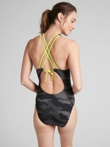 Costume intero mimetico Athleta Freestyle nuovo con etichetta - stampa mimetica tg 26 - Foto 1 di 3