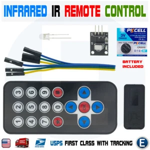 Módulo Receptor IR Infrarrojo Kit de Control Remoto Inalámbrico + Batería CR203 Arduino - Imagen 1 de 12