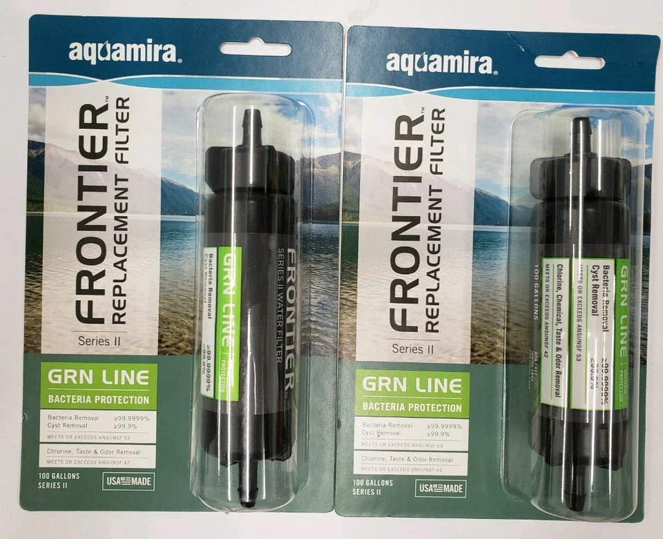 2- Filtro de repuesto Aquamira Frontier Serie II GRN Line 100 GAL Pack de 2 Foto 1 de 1
