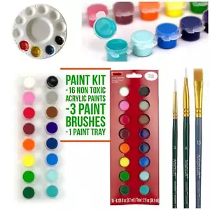 1-Paint Kit Paint Brush Painting Set Add Onto Any Order Kids Crafts Kid Activity - Picture 1 of 10