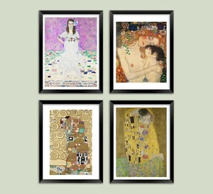 STAMPE GUSTAV KLIMT: Il bacio, abbraccio, madre e bambino, opere d'arte albero di pero - Foto 1 di 6