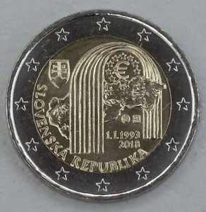 Moneta commemorativa Slovacchia 2018 25 Anni Repubblica non circolato - Picture 1 of 1