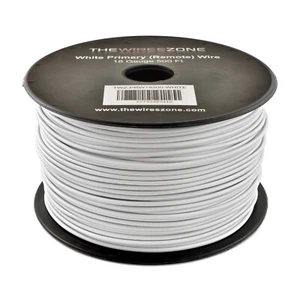 Cable de cable remoto primario trenzado de aluminio revestido de cobre blanco calibre 18 AWG 500 pies - Imagen 1 de 1