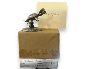 Hallmark Little Gallery Pewter Figurine MR E.Z. DUZZIT Turtle on Skates Hat IOB - Picture 1 of 13