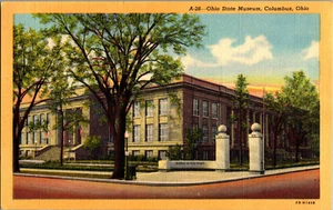 Postal de colección Columbus Ohio EE. UU. Lino OH State Museum - Imagen 1 de 2