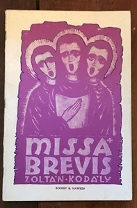 KODALY "MISSA BREVIS" BOOSEY & HAWKES PIANO/VOCAL SCORE VG LATIN TEXT - Picture 1 of 1