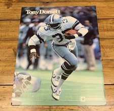 Original 1984 Converse Shoes Tony Dorsett Dallas Cowboys Promo Poster NFL NOS