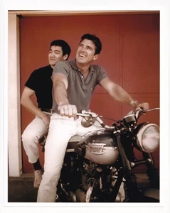 Bruce Lee Van Williams Green Hornet 8 x 10" Color Photo Motor Bike - Picture 1 of 1