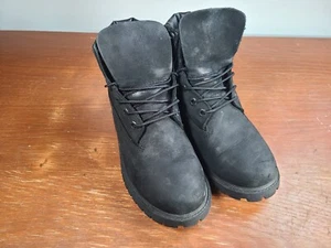Timberland Premium Boots 12907 Black Leather Youth Size 6 Womens Size 7.5 - Picture 1 of 10