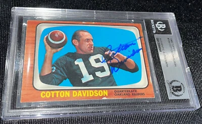 COTTON DAVIDSON SIGNED 1966 TOPPS #109 RAIDERS CARD BECKETT AUTHENTIC 544 - Image 1 of 2