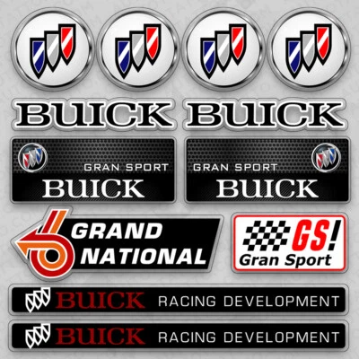 Buick GS Gran Racing Coche Deportivo Medalla Logo Rayas Adhesivo Vinilo 3D Calcomanía Decoración Foto 1 de 3