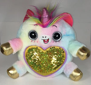 Rainbocorns Zuru Lentejuelas Sorpresa Unicornio Peluche Solo (Sin Huevo) 11" Diseño Corazón - Imagen 1 de 10
