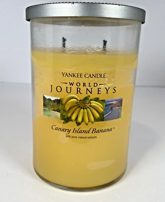 Yankee Candle World Journeys Canary Island Banana Lg 20 oz 2 Wick Tumbler Rare - Image 1 of 4