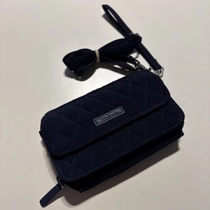 Vera Bradley Small Crossbody Clutch RFID Class Navy Blue - Picture 1 of 8