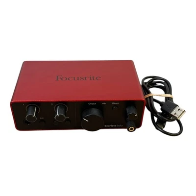 Interfaz de grabación de música de audio USB Focusrite Scarlett Solo 4ta generación de segunda mano Foto 1 de 4