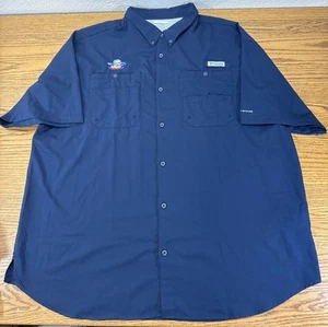 Herren 3XL Columbia PFG Amarillo Sod Pudel Omni Shade Button Down Hemd blau - Bild 1 von 7