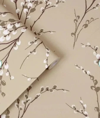 Laura Ashley Wallpaper Pussy Willow Natural 1x  New Roll W083352 -a/1 - Image 1 of 4