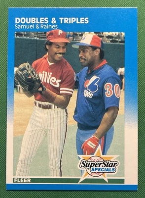 1987 Fleer Tim Raines HOF & Juan Samuel Super Star Specials Baseball Card #642 - Image 1 of 4