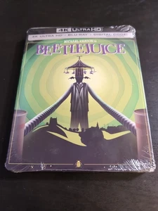 Beetlejuice 4K Steelbook - 4K UHD + Blu-ray + Digital - New *Minor Case Dent* - Picture 1 of 4