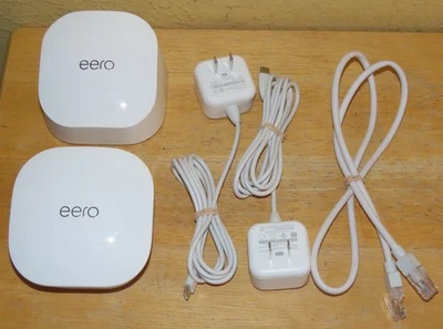 eero J010001 Dual Band Mesh Router w/Q010001 Range Extender - Image 1 of 3