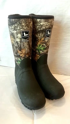 Men’s Field & Stream Realtree Edge Camo Waterproof Rubber Hunting Boots, Size 12 - Image 1 of 4