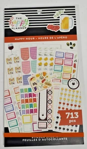 Happy Planner Sticker Sheets Book Happy Hour 713 Pieces Girls Night Out Wine - Picture 1 of 8