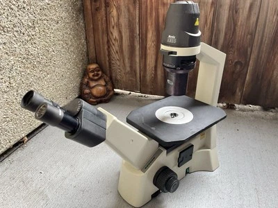 Motic AE20 Inverted Tissue Culture Microscope w/ 4 Objectives 4X - 40X, Untested - Image 1 of 4