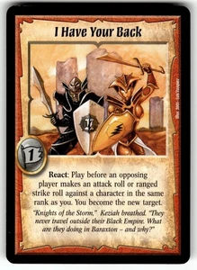 Warlord: Saga of the Storm CCG Preview Set Promo Card I Have Your Back - Picture 1 of 4