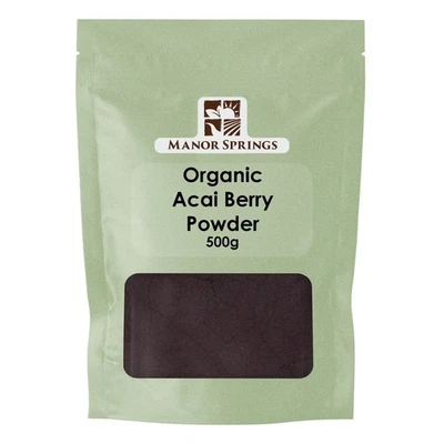 Organic Acai Berry Powder  500g by Manor Springs Organic - Image 1 of 2