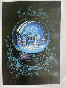 Winter Fairy Tale Snowglobe Cross Stitch Kit Riolis NIP 8.25x11.75 - Picture 1 of 9