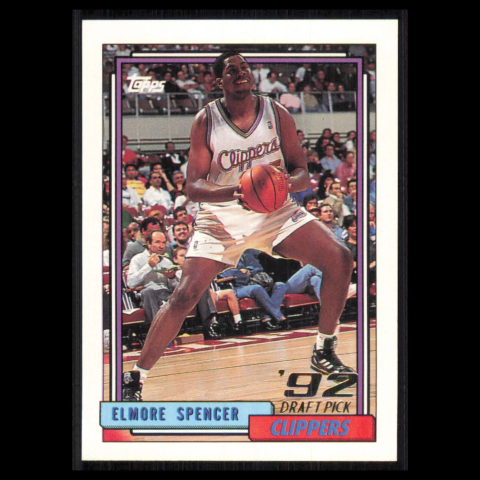 Elmore Spencer Rookie #300 1992 Topps Los Angeles Clippers Basketball Card NBA - Image 1 of 3