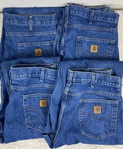 Carhartt Relaxed Fit Work Jeans B17DST 38x28 Lot of 4 - Picture 1 of 11