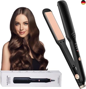 Glätteisen Ceramic Straight, Bwaliffury Glätteisen Breit, 2 in 1 Glätteisen Lo - Bild 1 von 7