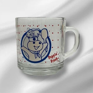 Pillsbury Doughboy Glass Mug Poppin Fresh 1991 Anchor Hocking - Picture 1 of 9