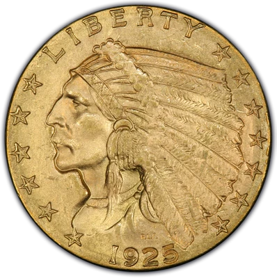 1925-D $2.50 Indian Head PCGS MS66 TOP POP (only 3 higher) - Image 1 of 3