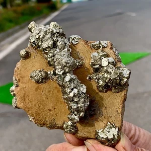 312GNatural Granular agglomerates of pyritemineral specimen cluster,original - Picture 1 of 24