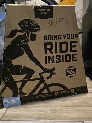 Saris Fluid2 Indoor Bike Trainer With Trainer Tire, Wahoo KICKR Mat & RiserBlock - Image 1 of 4