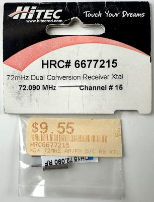 Hitec HRC 6677215 72.090 MHz Ch 15 Dual Conversion Receiver 72mHz Crystal New - Image 1 of 2