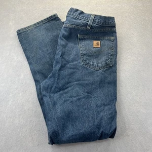 Carhartt Jeans Mens 40x36 Blue Denim Traditional Fit Straight Leg Retro B480 DVB - Picture 1 of 16