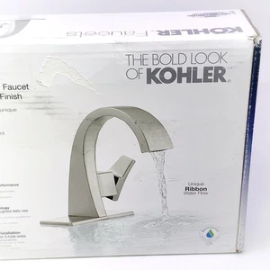 KOHLER Katun Single Hole 1-Handle Bathroom Faucet in Vibrant Brushed Nickel NEW - Picture 1 of 13