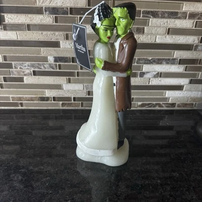 Martha Stewart Halloween Frankenstein and Bride Embracing Candle 10” - Image 1 of 4