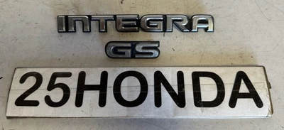 1992-1993 Acura Integra Gs Coupe Sedan conjunto de emblema de fábrica DA 2G raro Honda - Imagem 1 de 4