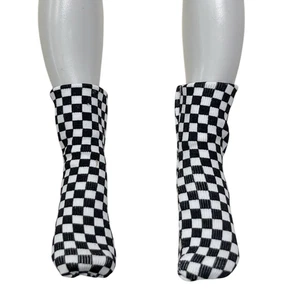 LOL OMG Rainbow Shadow High Doll Outfit Black White Checkered Print Socks - Picture 1 of 3
