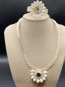 Set collana e bracciale OPERCULUM EYE Shell Shiva - Foto 1 di 4