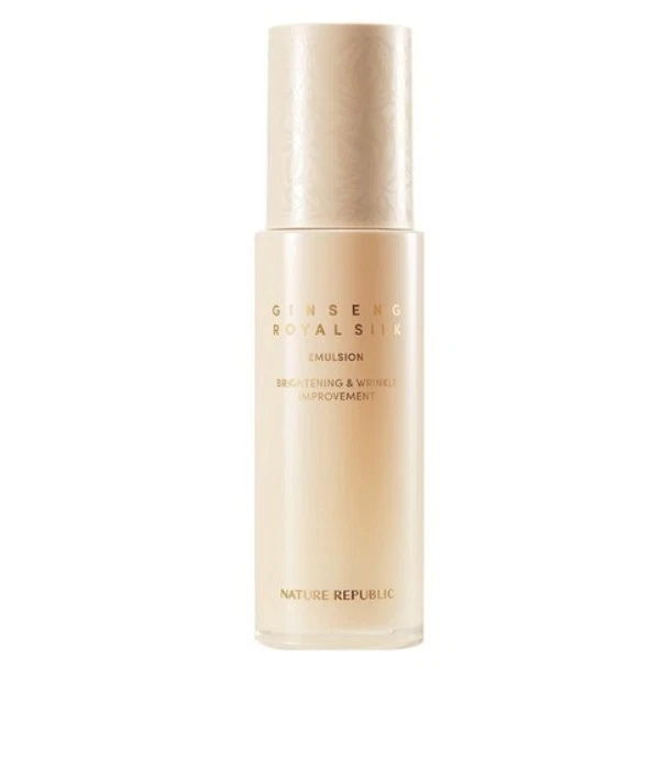 Nature Republic Ginseng Royal Silk Emulsión 120 ml Loción Antienvejecimiento Oro 24K Foto 1 de 4